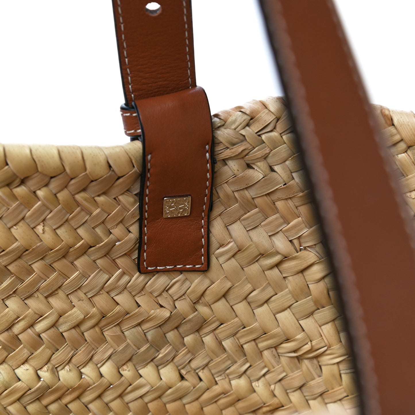 Raffia Basket Tote Bag Natural Tan