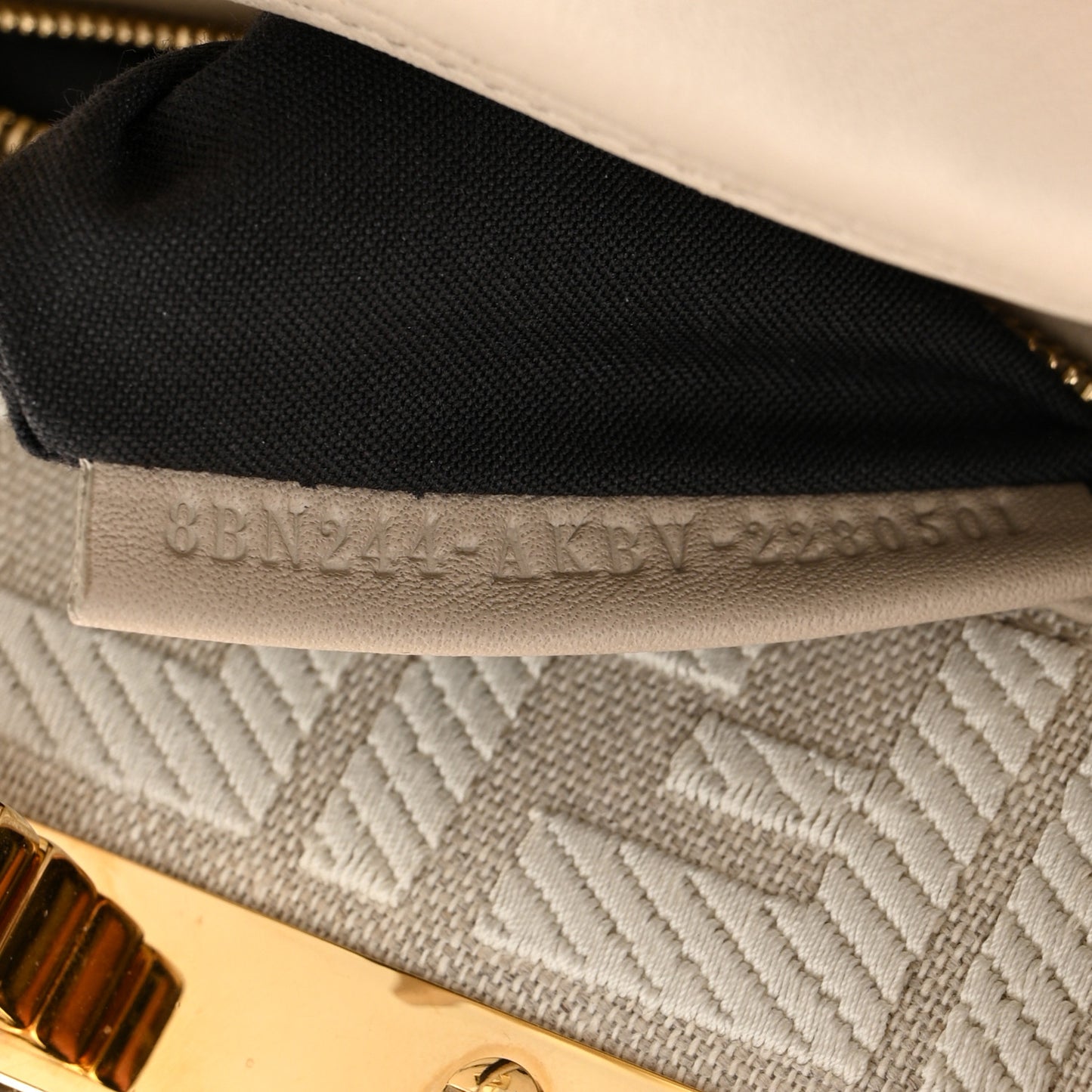 Vitello Seta Canvas FF Embroidered Mini Peekaboo Iconic Satchel Nuvola