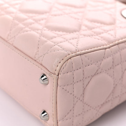 Christian Dior Lambskin Cannage Mini Lady Dior Crystal Strap Rose Poudre 9 of 24