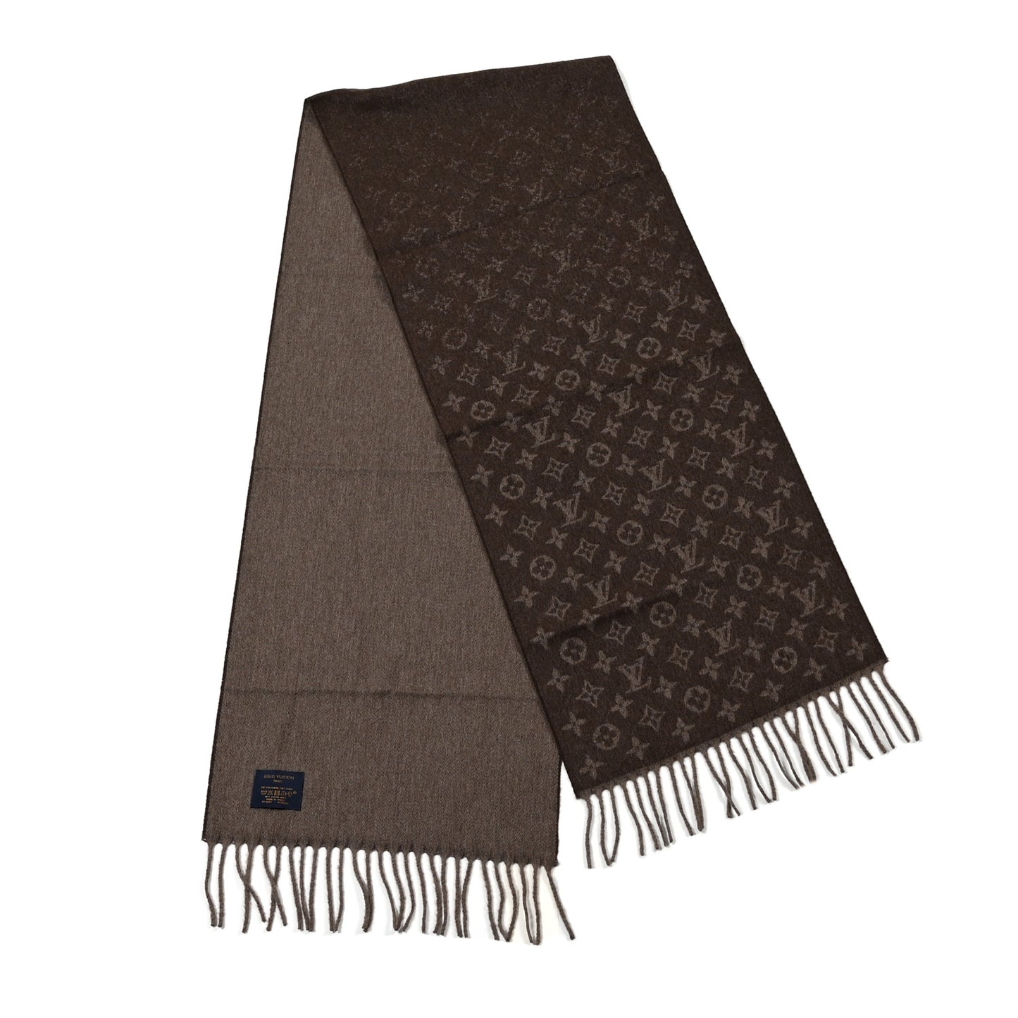 Cashmere Wool Monogram Gradient Scarf