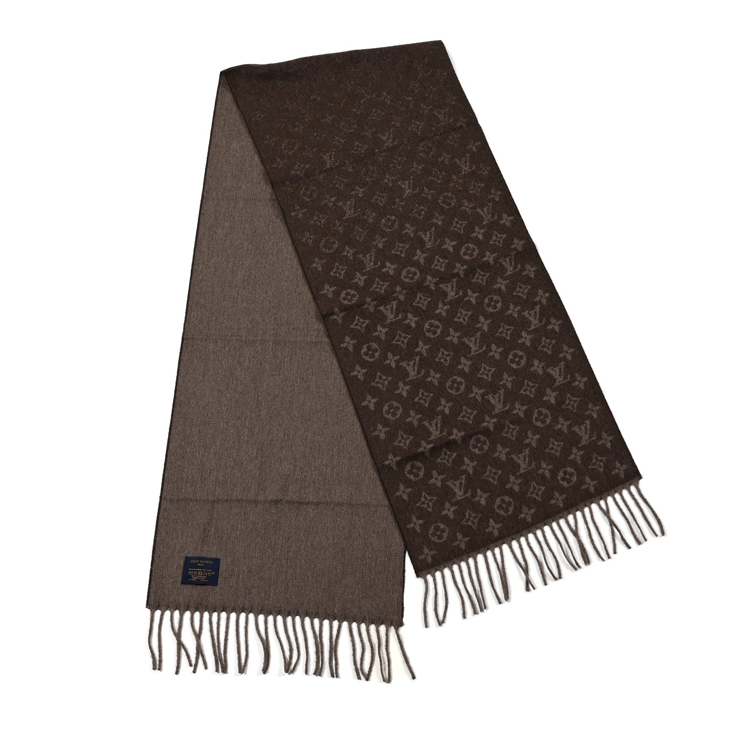 Louis Vuitton Cashmere Wool Monogram Gradient Scarf 2 of 3