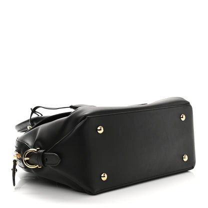 Salvatore Ferragamo Calfskin Fiamma Bag Black 4 of 11