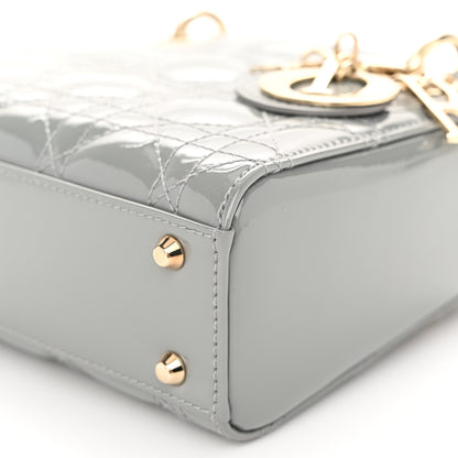Christian Dior Patent Cannage Mini Lady Dior Grey Stone 10 of 10