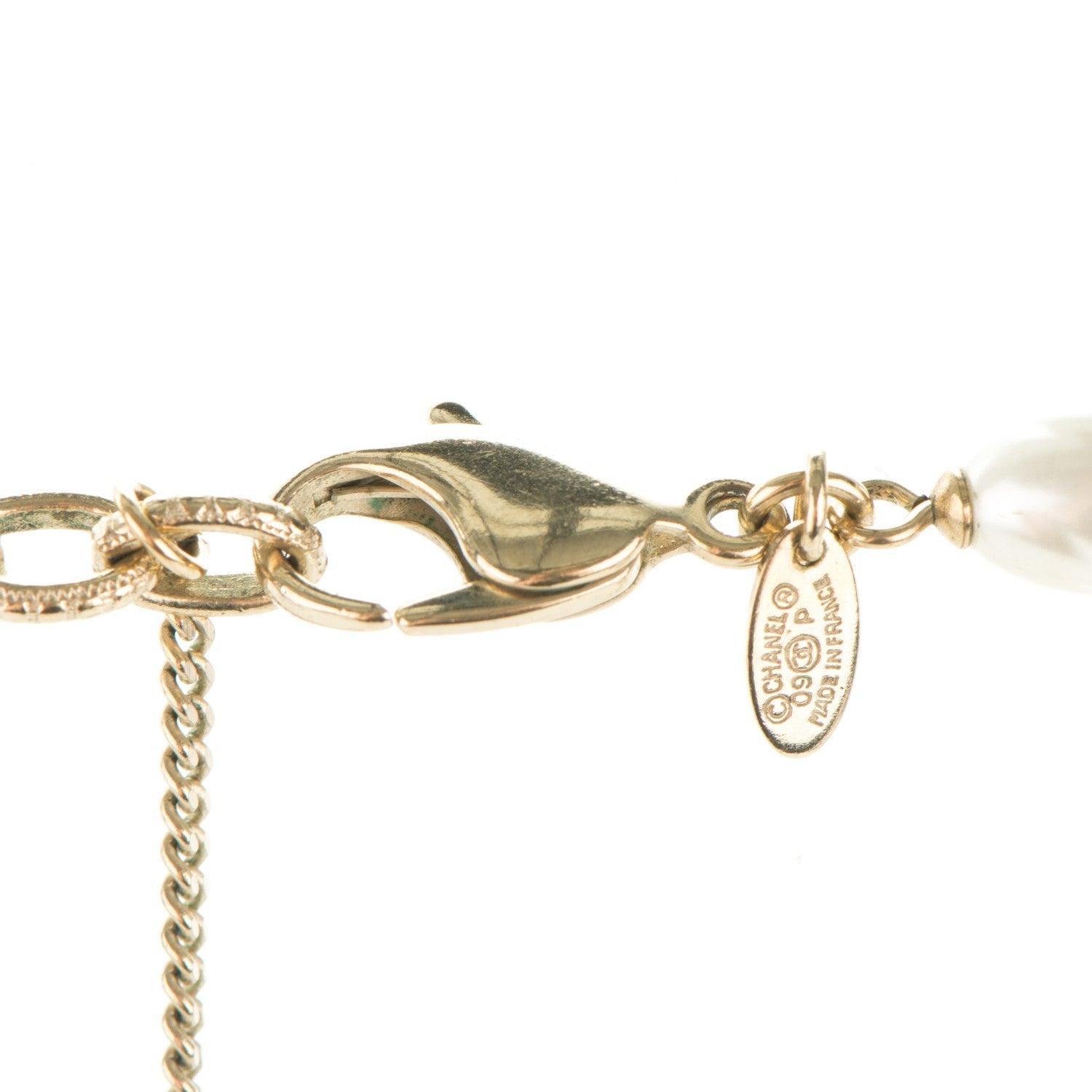 Chanel Pearl Enamel CC Camellia Long Necklace Black Red Gold 5 of 5