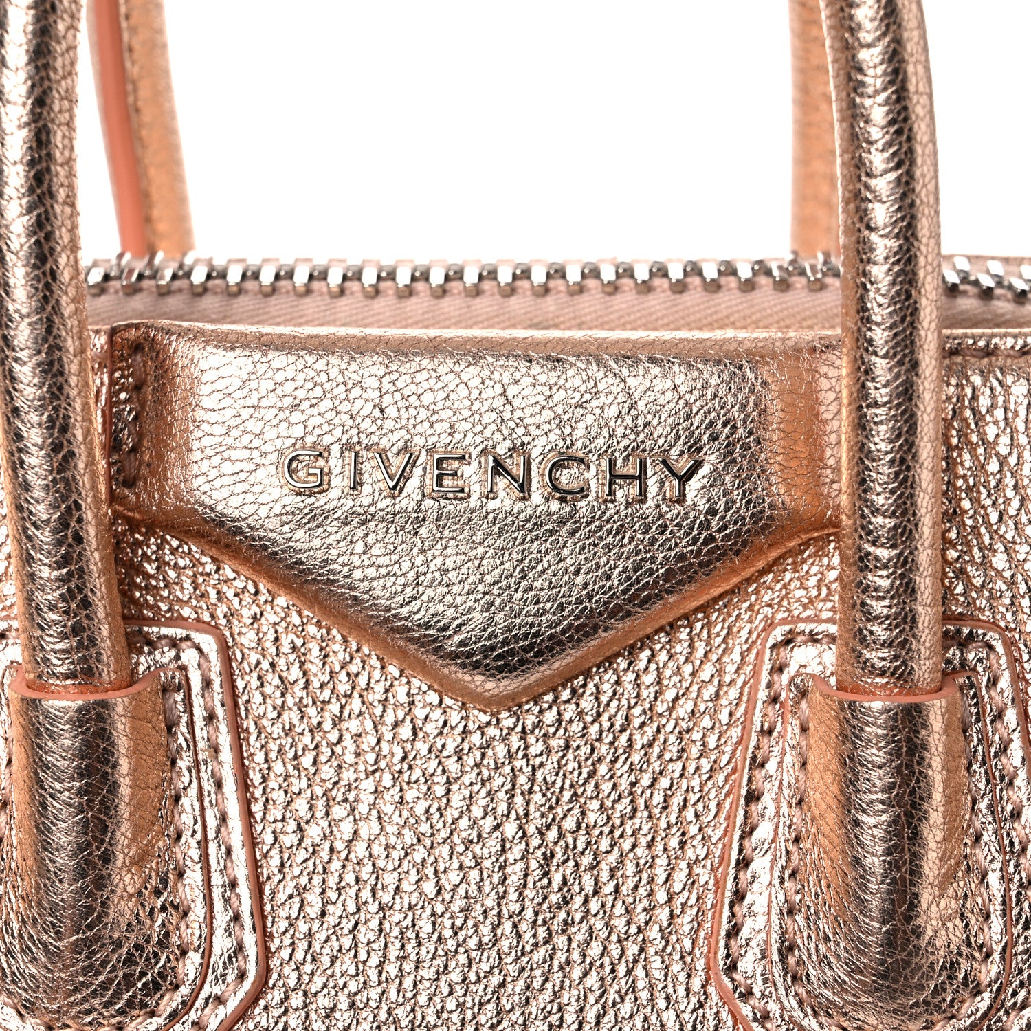 Givenchy Metallic Sugar Goatskin Mini Antigona Light Pink 16 of 21