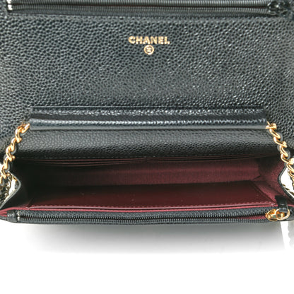 Chanel Caviar Quilted Wallet On Chain WOC Black 4 of 5