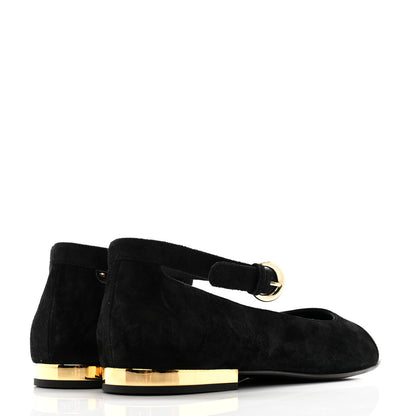 Chanel Suede Patent Cap Toe CC Mary Jane Flats 41 Black 4 of 9