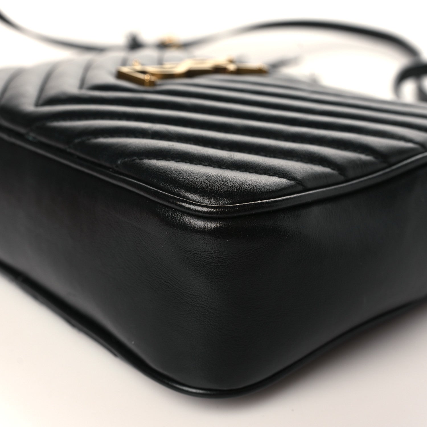 Saint Laurent Calfskin Matelasse Monogram Lou Camera Bag Black 9 of 10