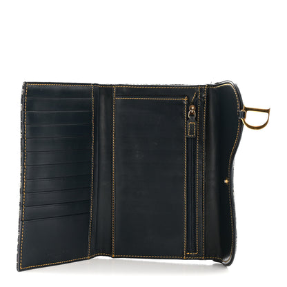 Christian Dior Monogram Saddle Wallet Navy 5 of 11
