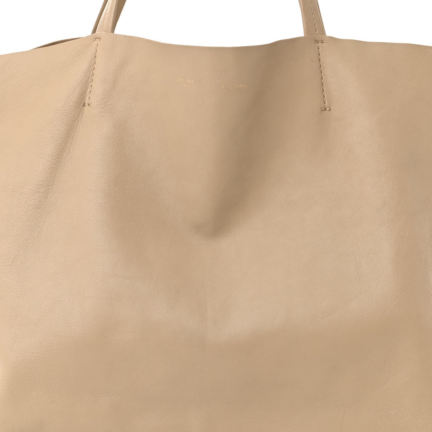 Celine Lambskin Horizontal Cabas Beige 7 of 17