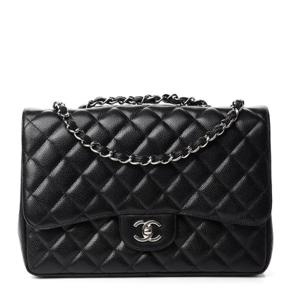 Chanel Caviar Quilted Jumbo Single Flap Black 1 of 11
