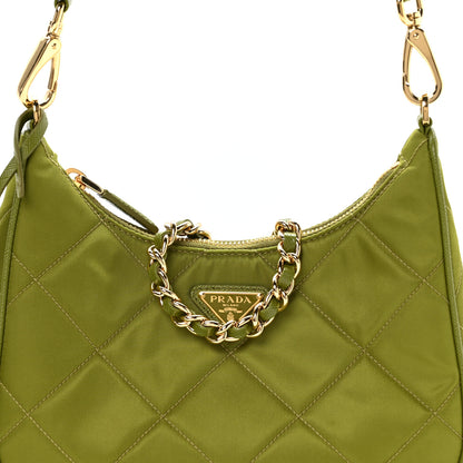 Prada Re-Nylon Saffiano Stitched Mini Re-Edition 1995 Chaine Shoulder Bag Edera 8 of 11