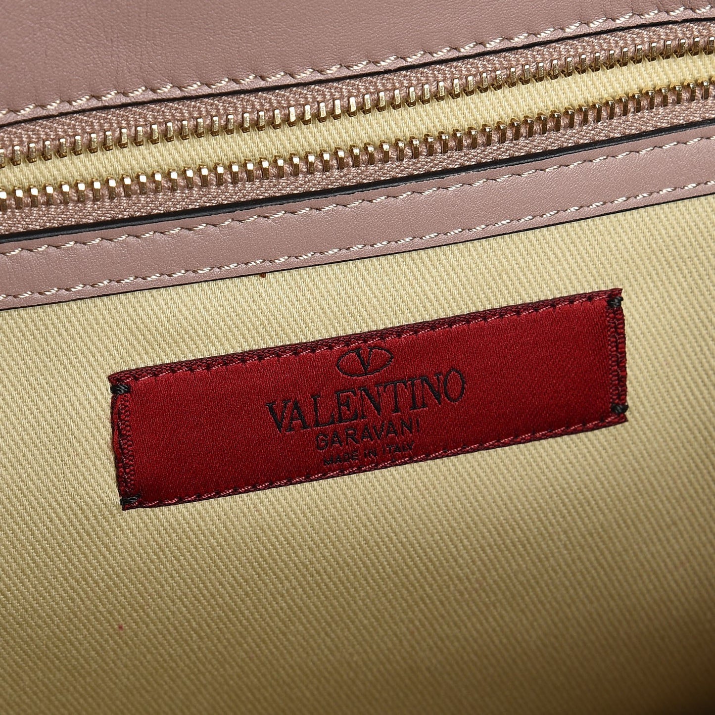 Vitello Medium Glam Lock Rockstud Flap Poudre