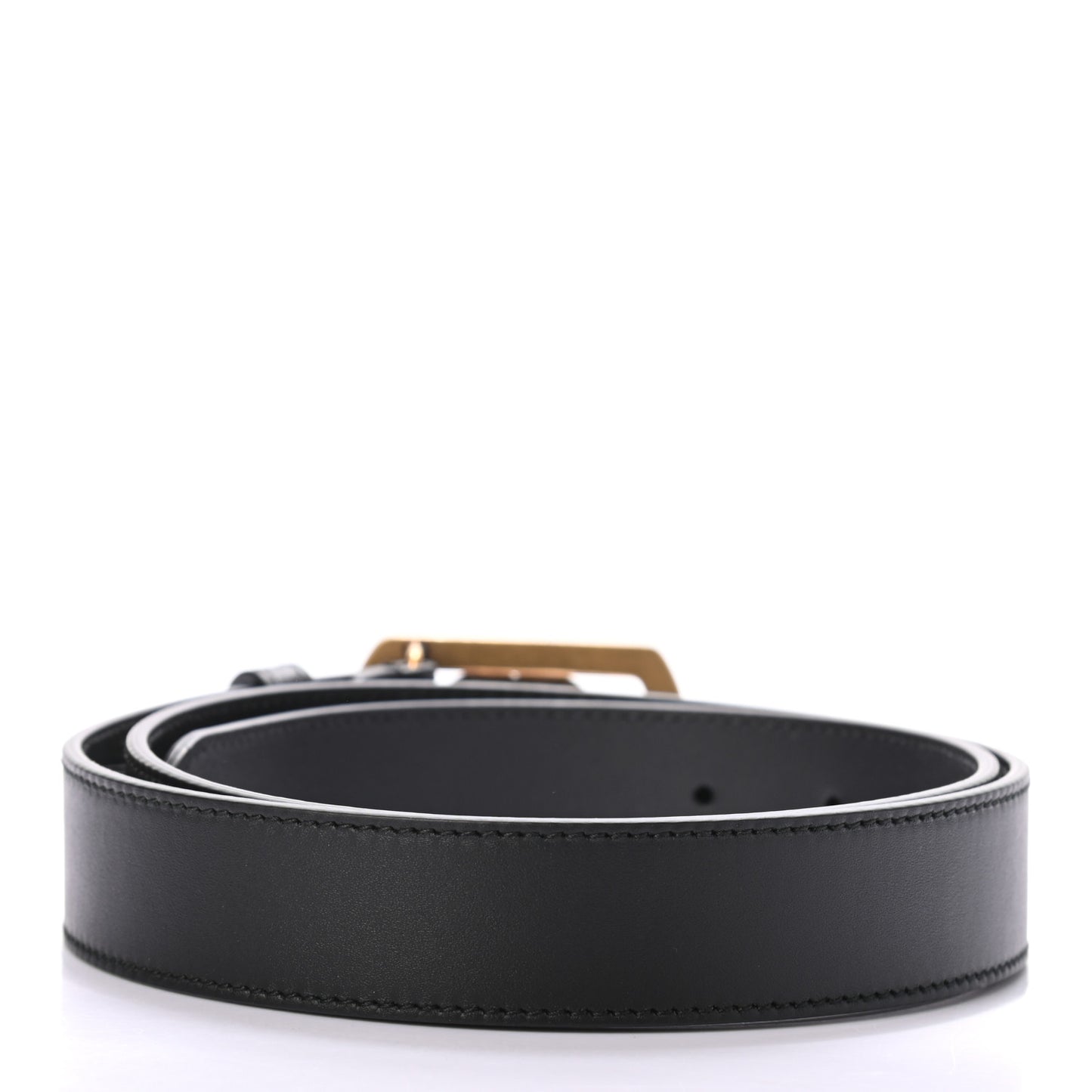 Calfskin Framed Double G Belt 85 34 Black