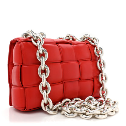 Bottega Veneta Lambskin Maxi Intreccio Padded Chain Cassette Crossbody Bag Nail Polish 3 of 14