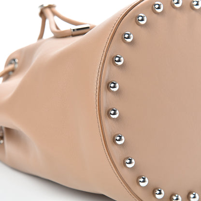 Alexander Wang Calfskin Studded Alpha Bucket Bag Latte 9 of 10