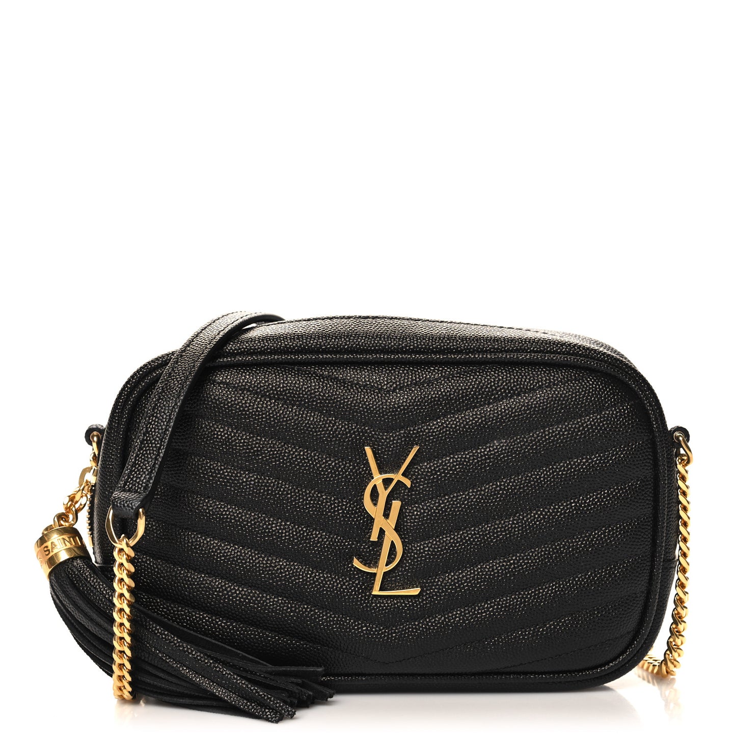 Grain De Poudre Matelasse Monogram Mini Lou Camera Bag Black