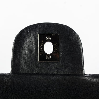 Chanel Lambskin Vertical Stitch Jumbo Single Flap Black 6 of 8