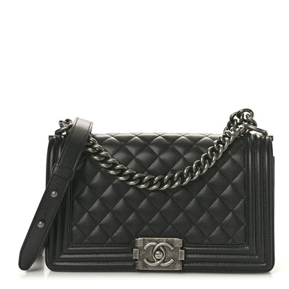 Chanel Caviar Quilted Medium Boy Flap Black 1 of 10