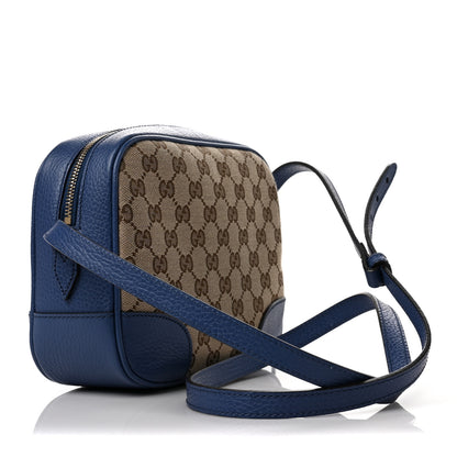 Gucci Monogram Dollar Calfskin Mini Bree Messenger Bag Beige Ebony Caspian 3 of 9