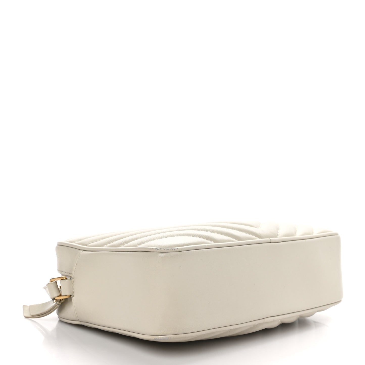 SAINT LAURENT Calfskin Matelasse Monogram Lou Camera Bag Crema Soft