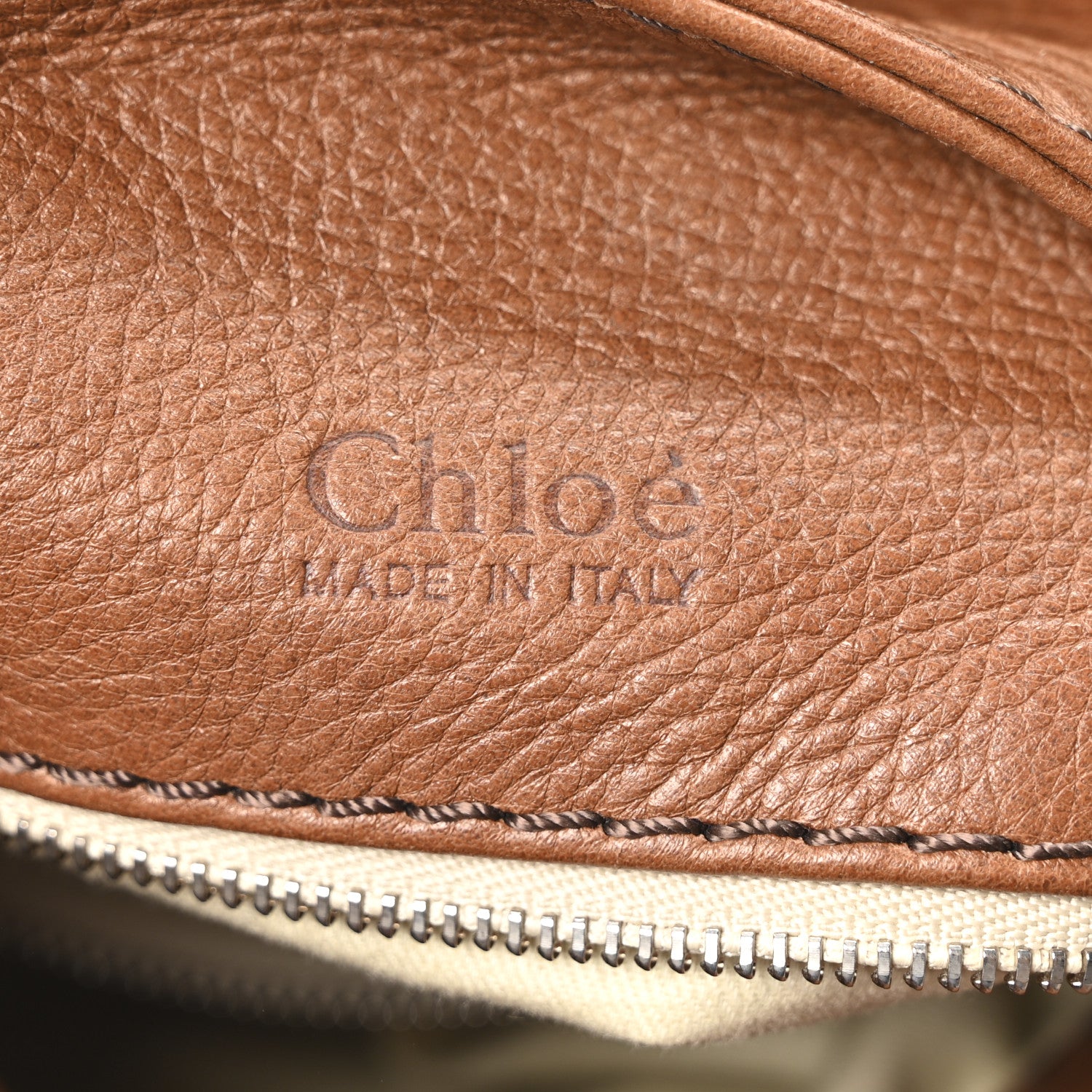 Chloe Grained Calfskin Paddington Tote Tan 6 of 10