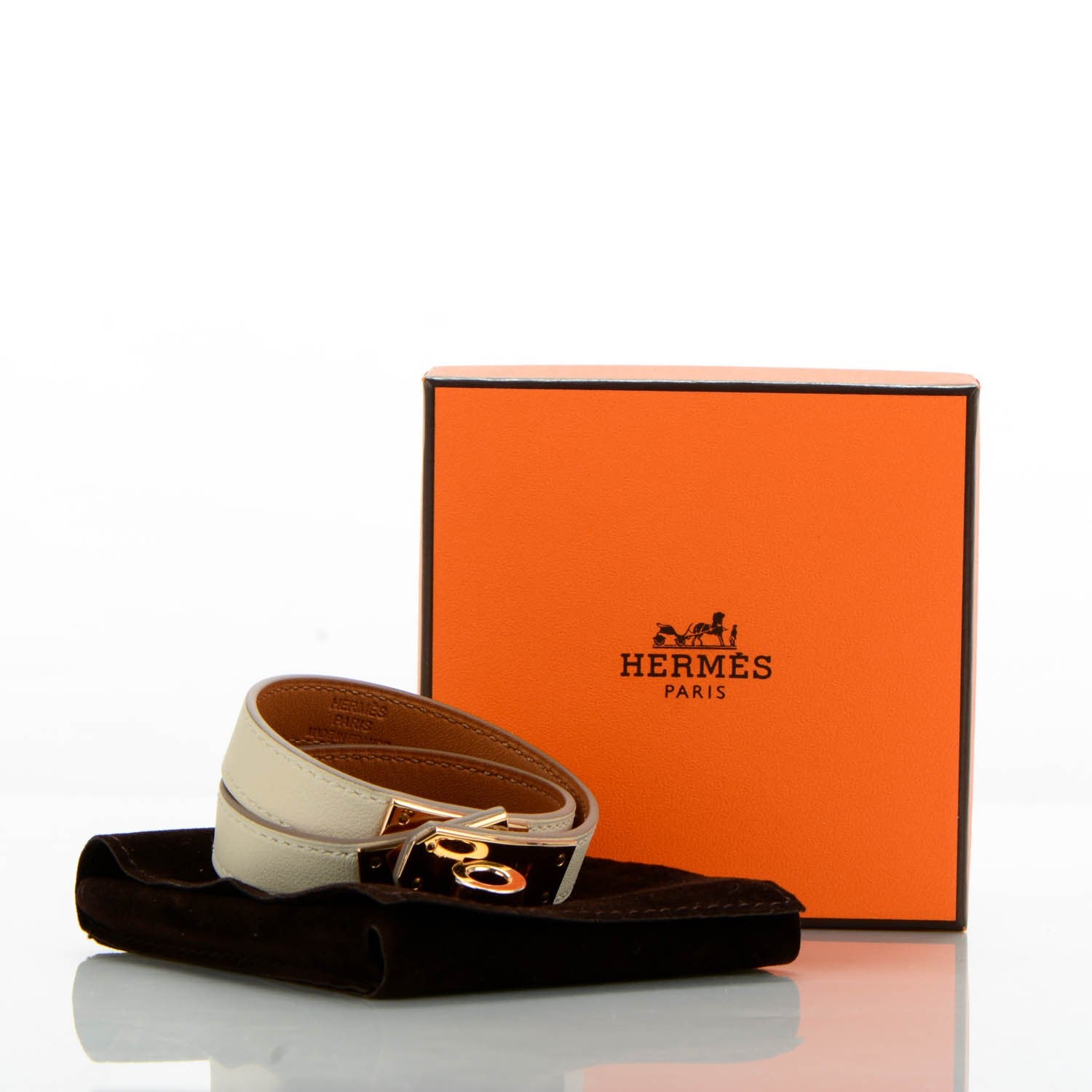 Hermes Swift Kelly Double Tour Bracelet S Craie 7 of 7