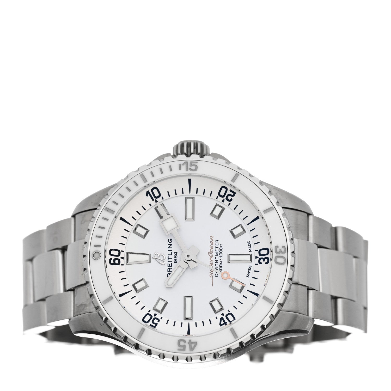 Breitling Stainless Steel 36mm Superocean II Automatic Watch White A17377211A1S1 2 of 5