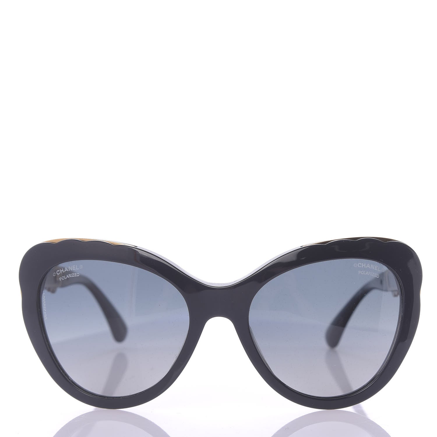 Chanel Polarized Bijou Cat Eye Sunglasses 5354 Navy 2 of 7