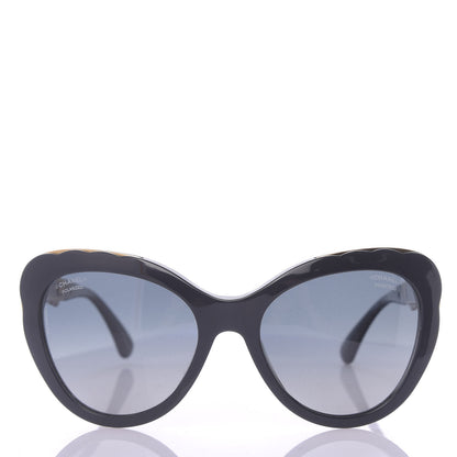 Chanel Polarized Bijou Cat Eye Sunglasses 5354 Navy 2 of 7