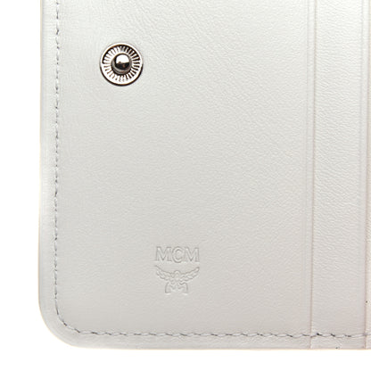 MCM Skyoptic Visetos Mini Zip Around Wallet White 4 of 8