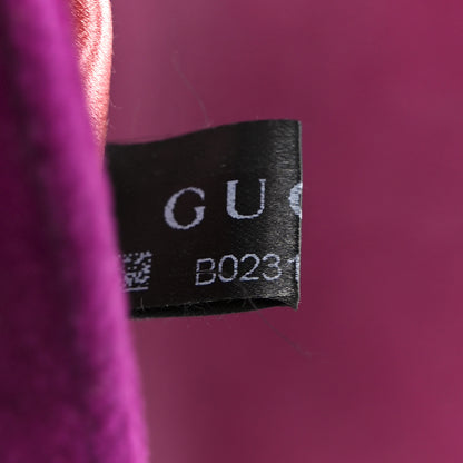 Gucci Velvet Matelasse Mini GG Marmont Shoulder Bag Fuchsia Violet Cyclamen 8 of 12