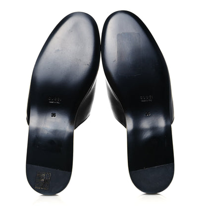 Gucci X MLB Lambskin NY Yankees Embroidered Womens GG Slippers 36 Black 5 of 6