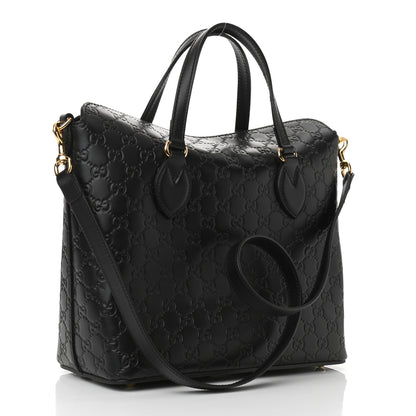 Gucci Guccissima Linea A Foldover Tote Black 3 of 8