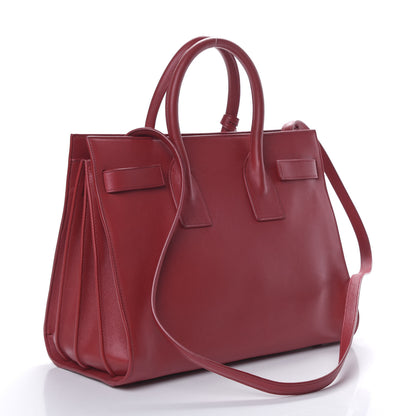 Saint Laurent Calfskin Small Sac De Jour Oxblood 2 of 10
