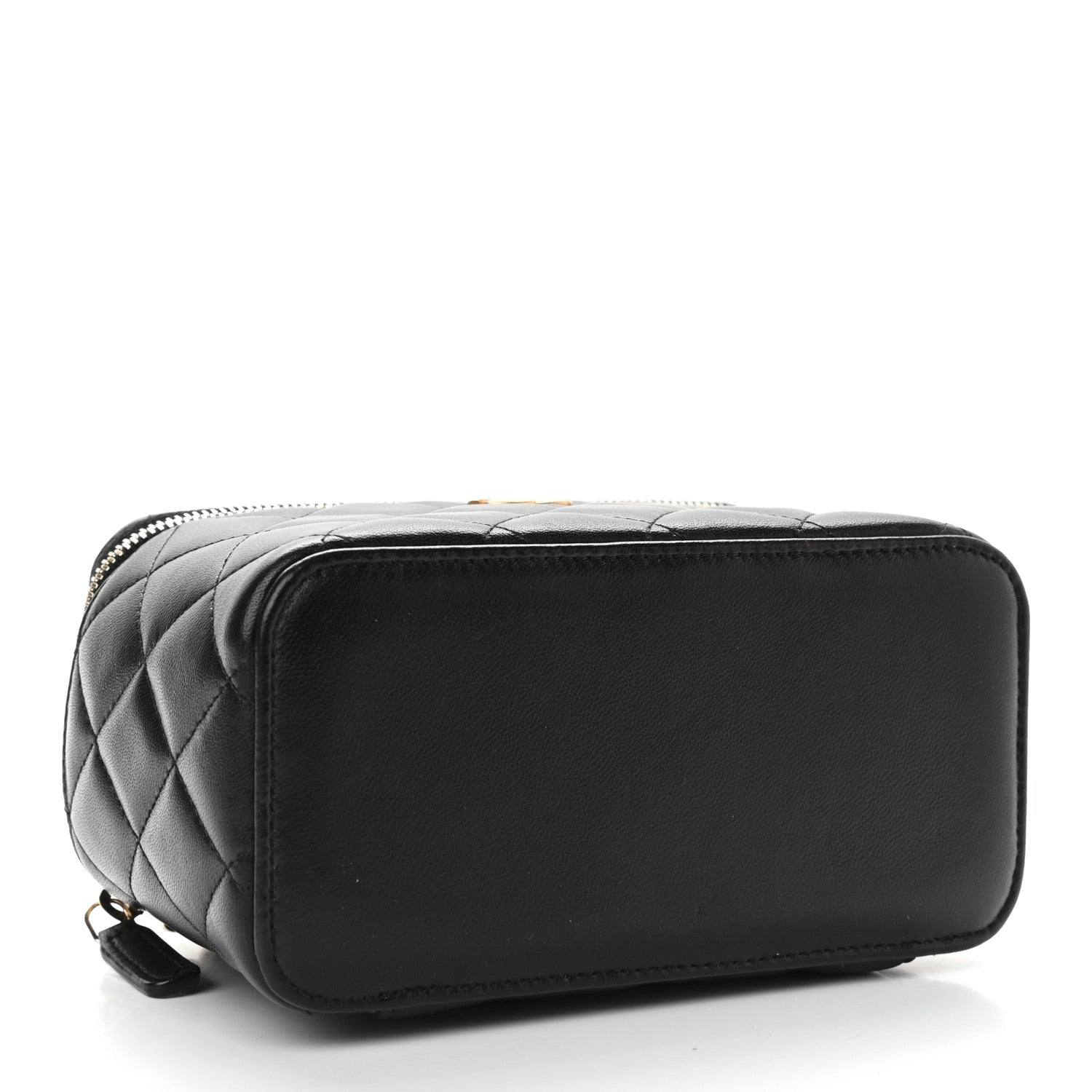 Chanel Lambskin Quilted Small Top Handle Vanity Case With Chain Black 4 of 8