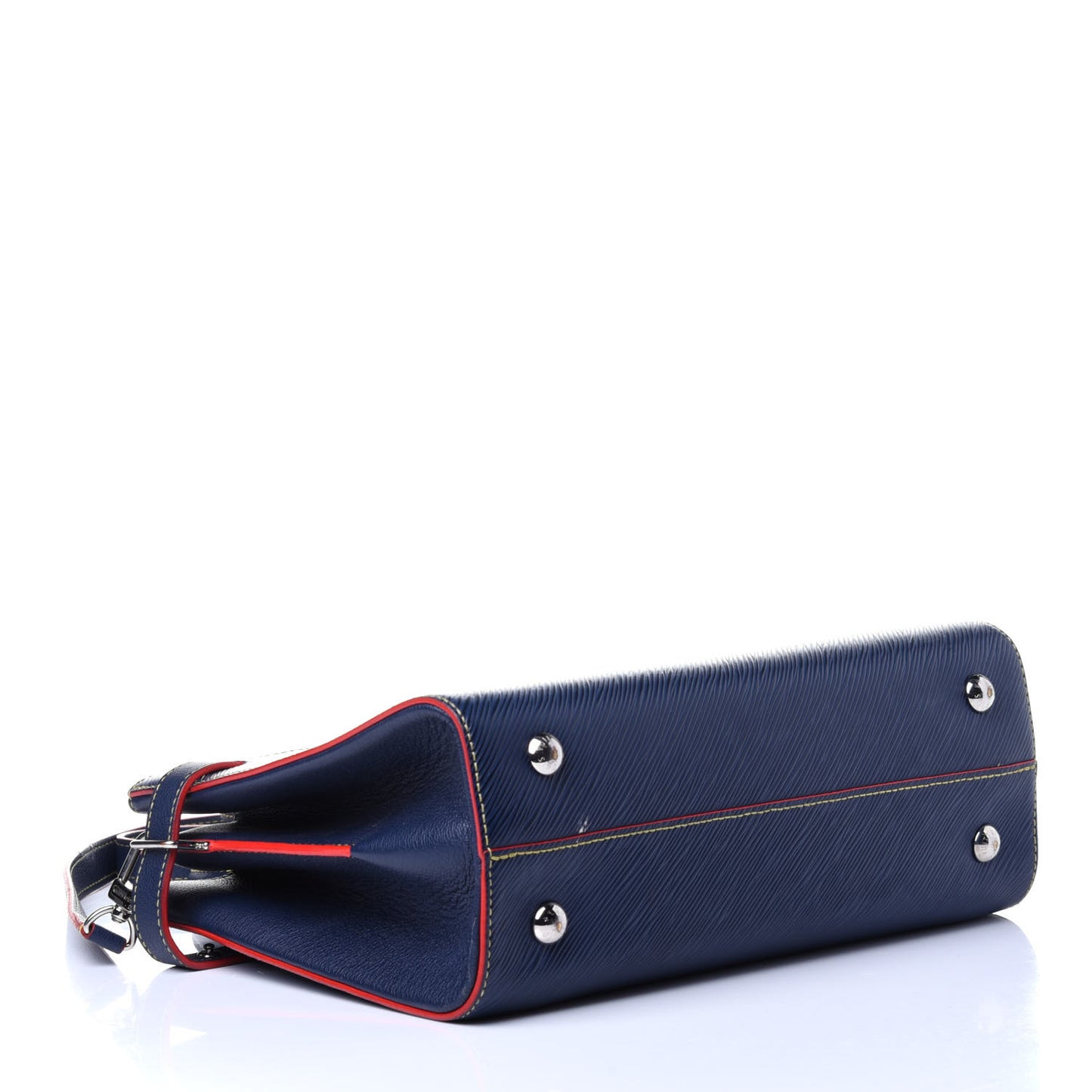 Epi Twist Tote Indigo Coquelicot