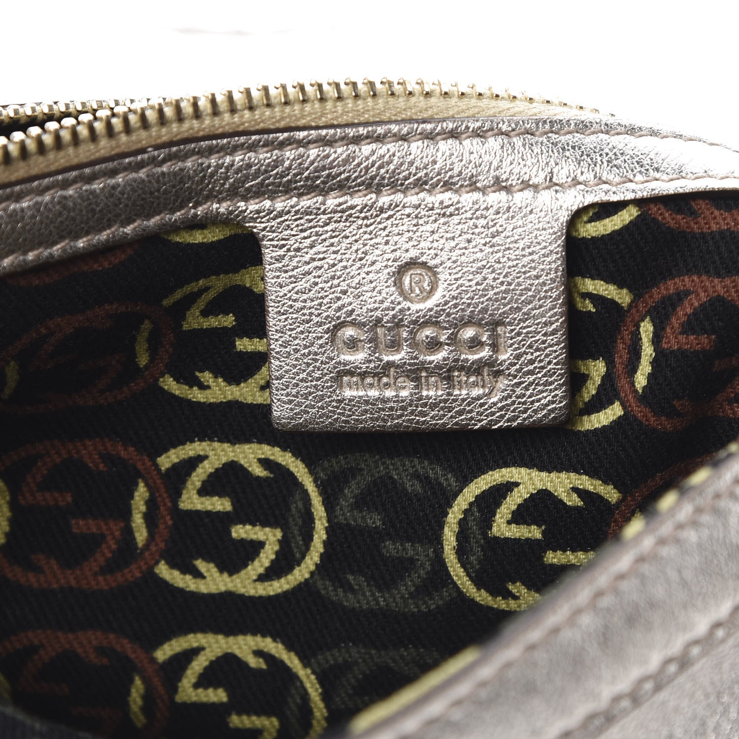 Gucci Metallic Calfskin Medium Britt Tassel Shoulder Bag Platinum 6 of 10