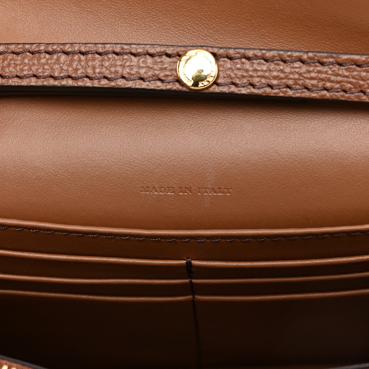 Derby Calfskin House Check Wallet On Chain Brown