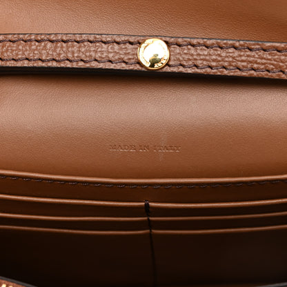 Burberry Derby Calfskin House Check Wallet On Chain Brown 7 of 10