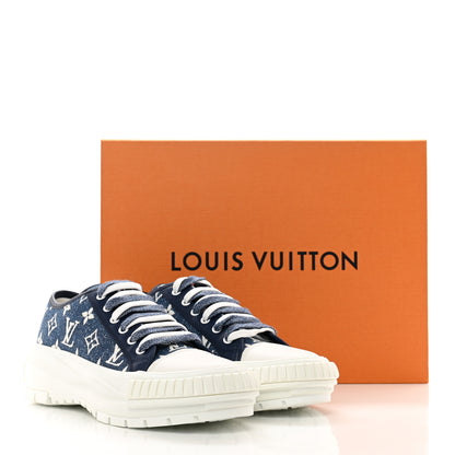 Louis Vuitton Denim Monogram Squad Sneakers 40 Marine 9 of 9