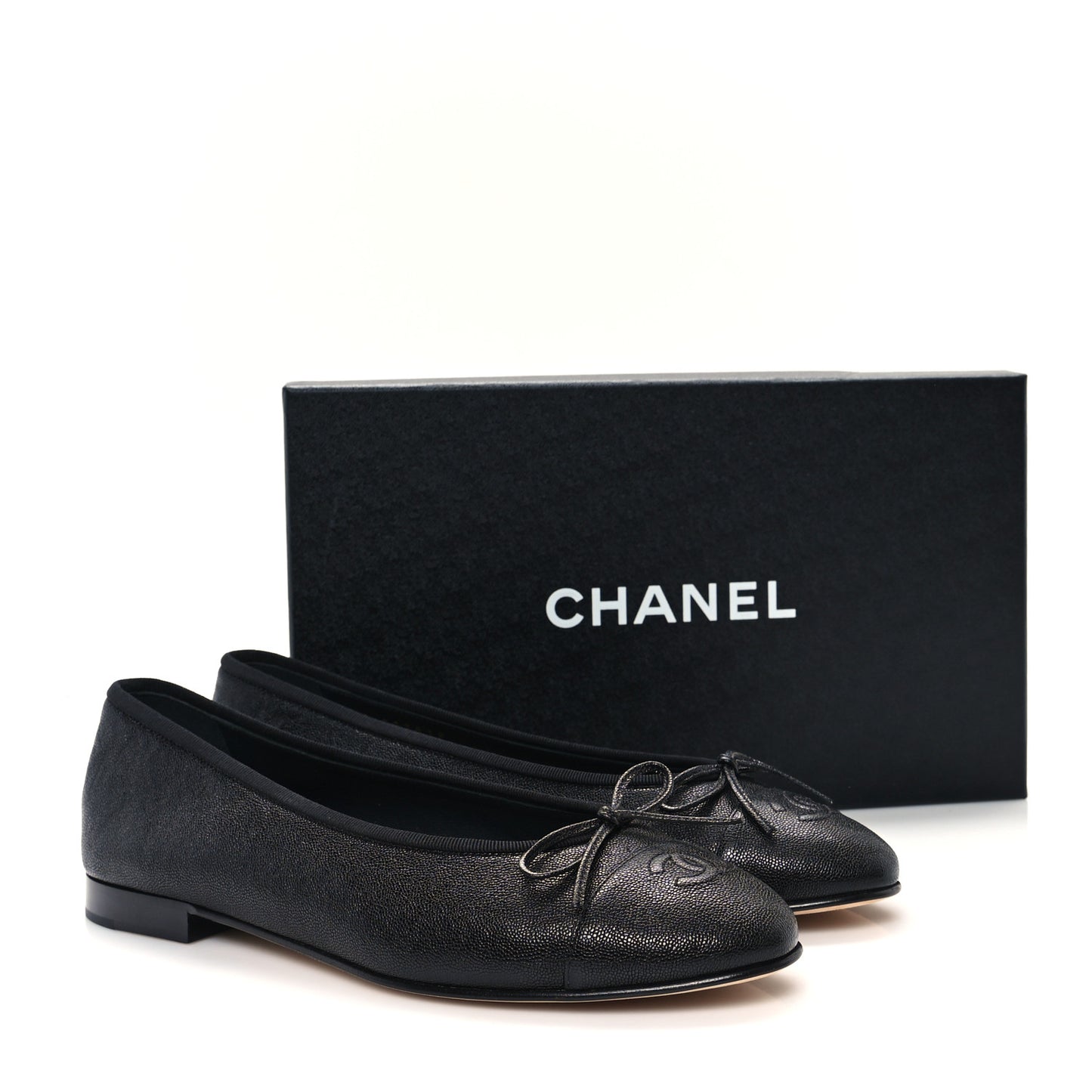 Caviar CC Cap Toe Ballerina Flats 41 Black