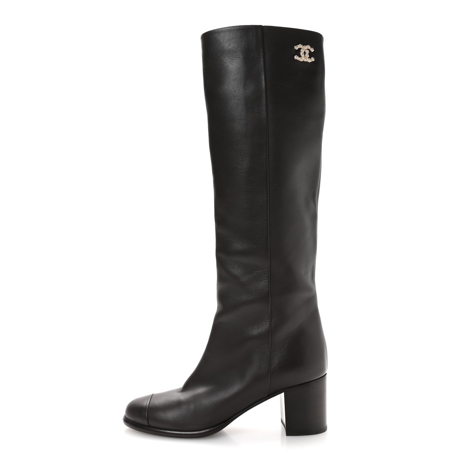 Chanel Calfskin CC High Boots 35.5 Dark Brown 1807415 – FASHIONPHILE