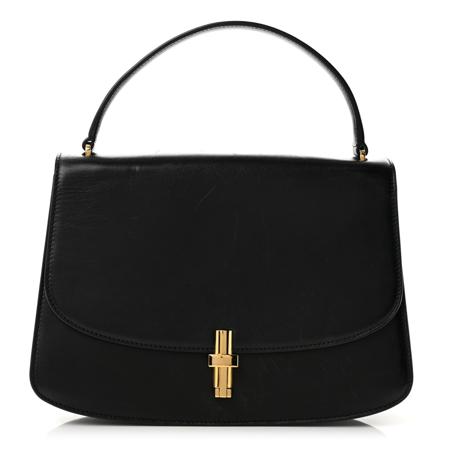 The Row Sleek Calfskin The Sofia 10 Top Handle  Black 1 of 14