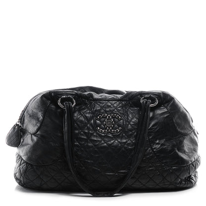 Chanel Aged Calfskin Coco Rider Bowling Bag Black 1 of 7