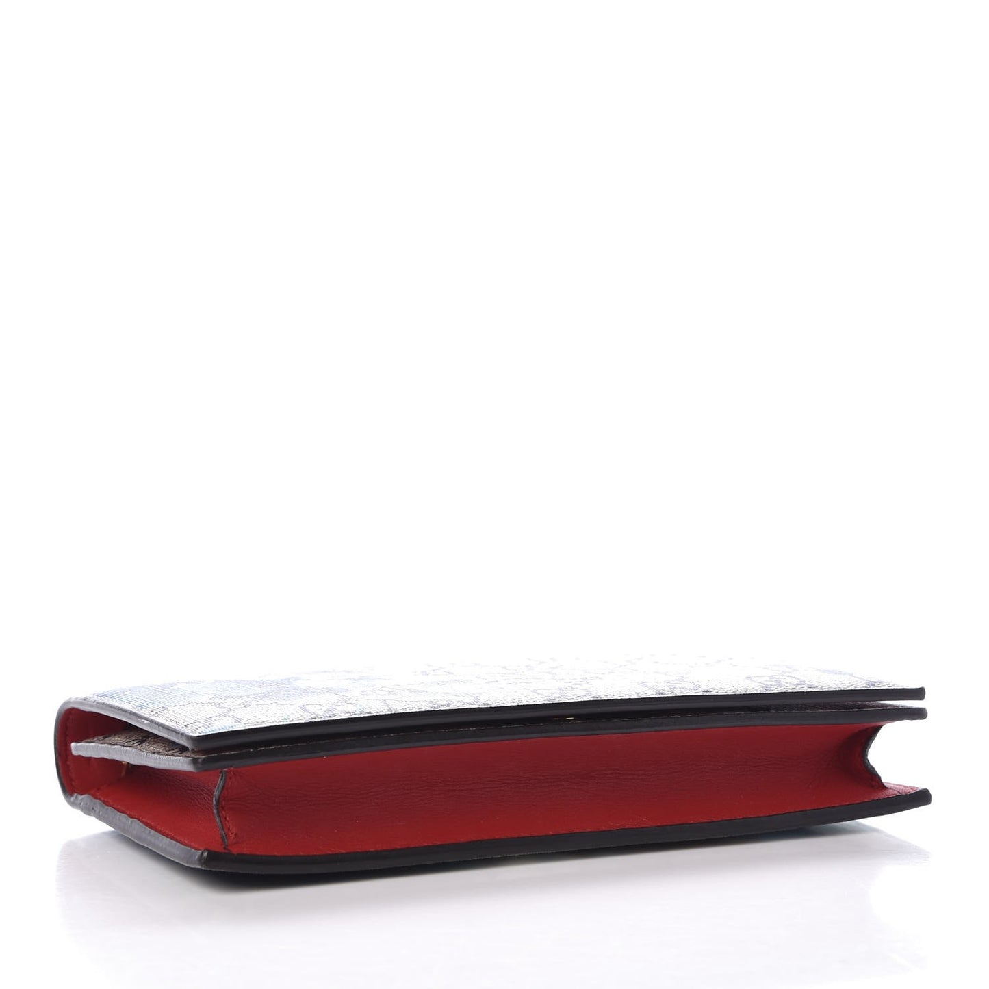 GG Supreme Monogram Blooms Chain Wallet Blue