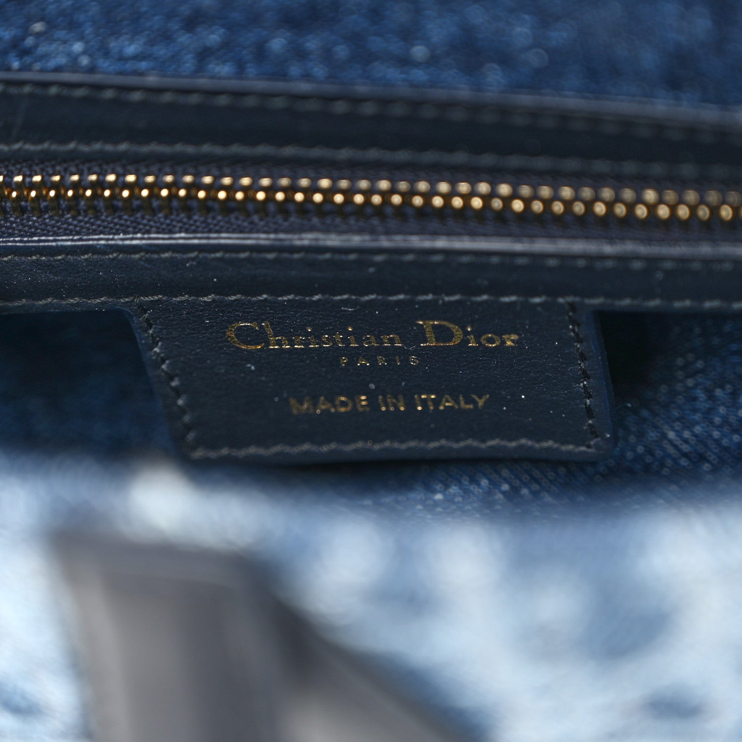 Christian Dior Denim Oblique Jacquard Saddle Bag With Strap Blue 6 of 12