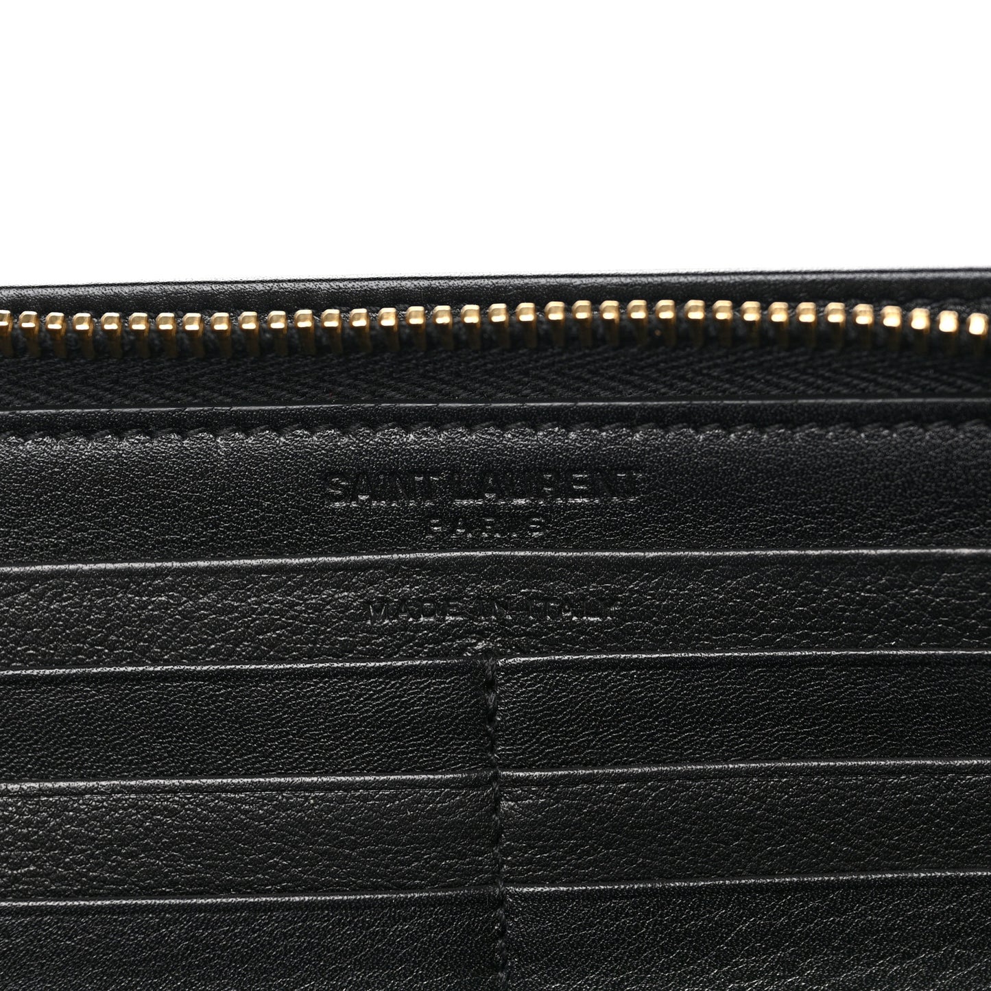 Calfskin Classic Zip Around Continental Wallet Black