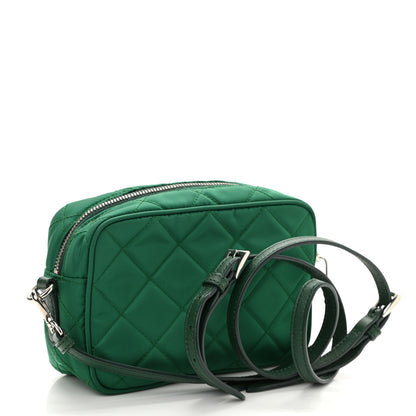Prada Nylon Tessuto Impuntu Quilted Crossbody Bag Oleandro 4 of 10