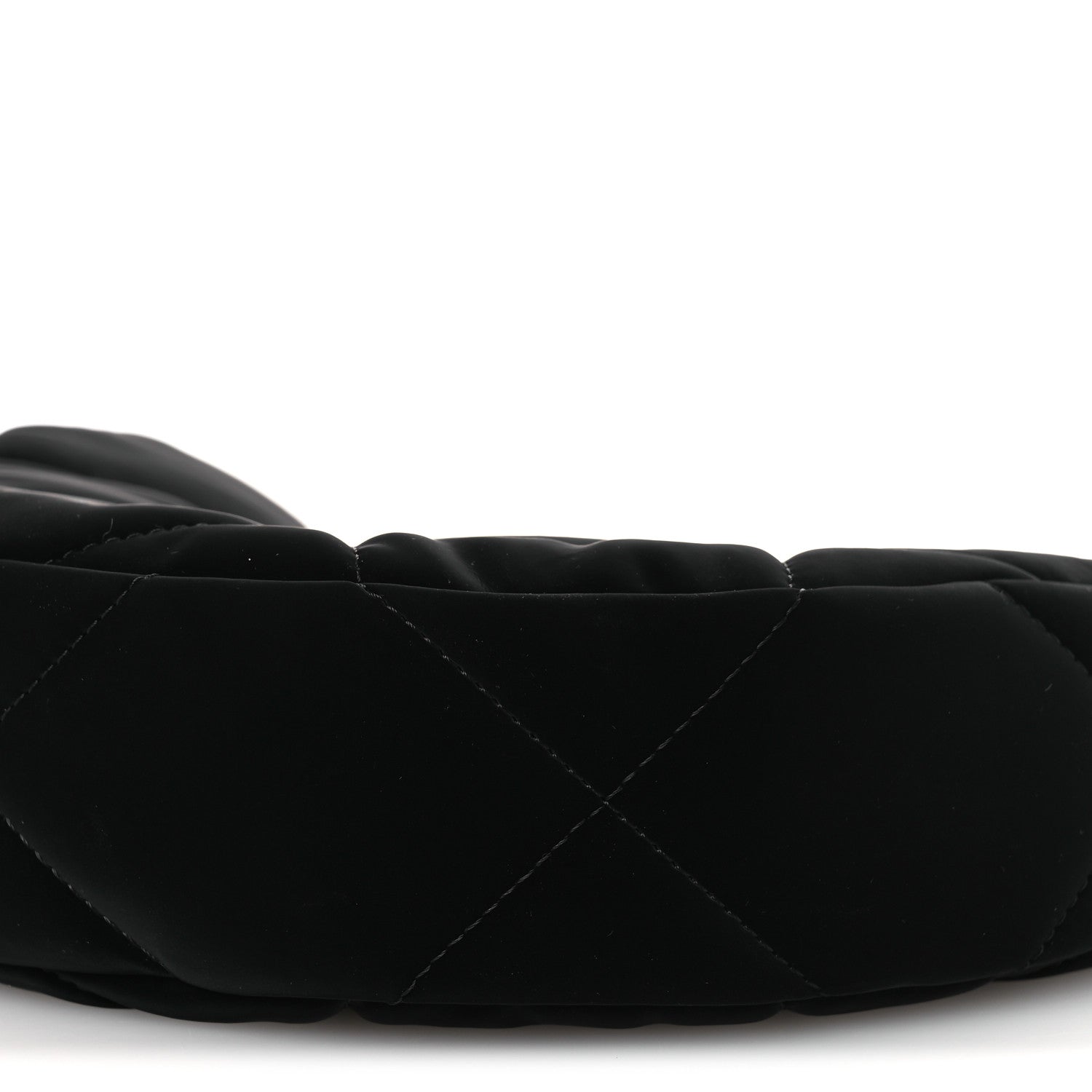 Chanel Velvet Effect Nylon Shiny Crumpled Calfskin Coco Neige Quilted Clutch With Chain Black 11 of 15